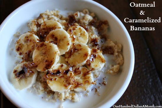 Oatmeal and Caramelized Bananas