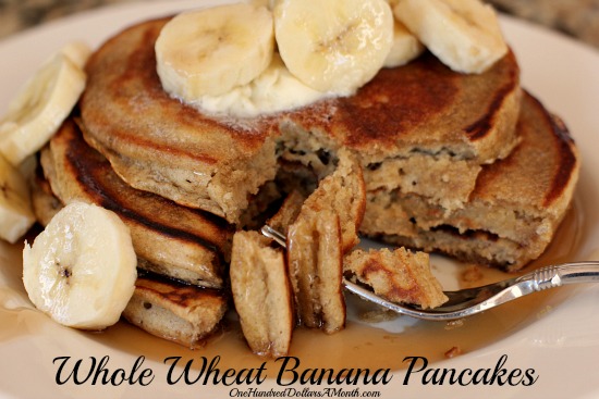 Whole Wheat Banana Pancakes
